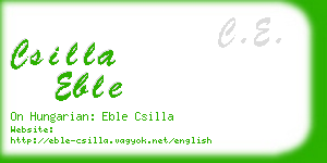csilla eble business card